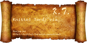 Knittel Terézia névjegykártya