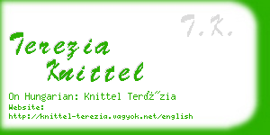 terezia knittel business card